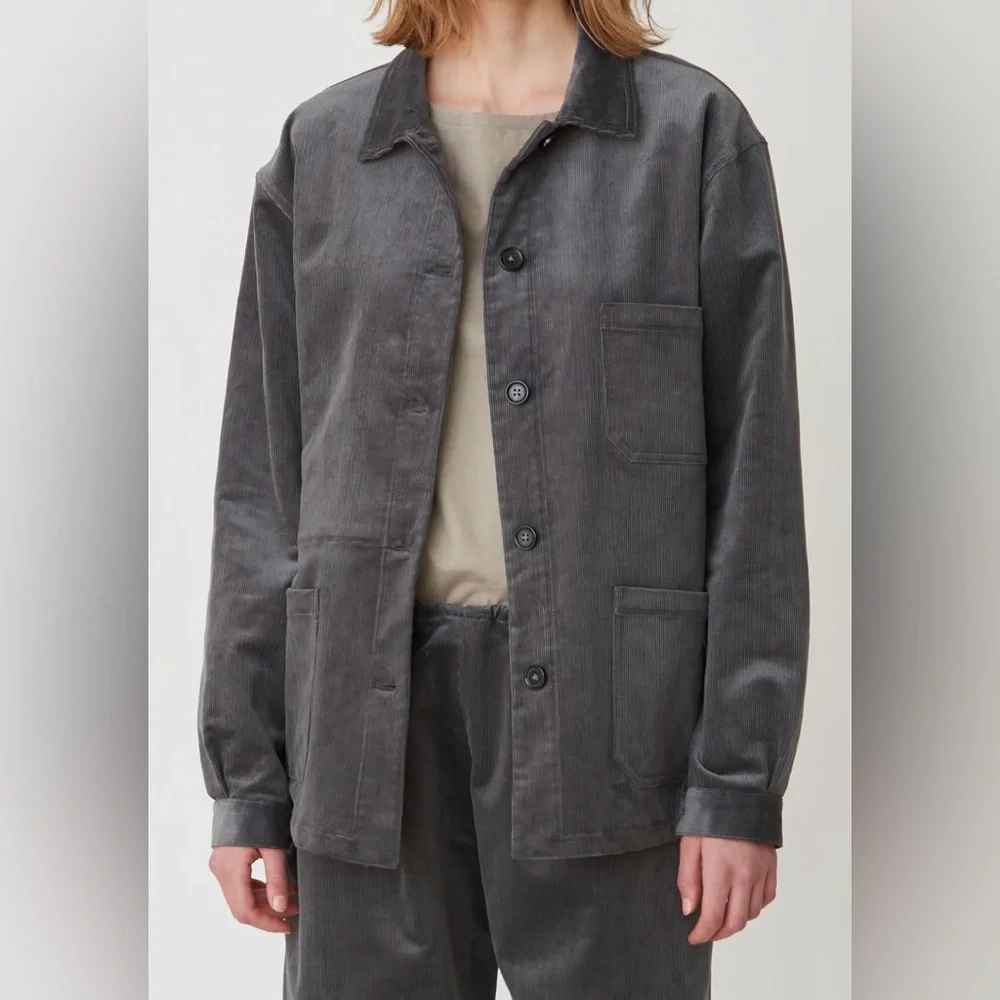 La Garconne Moderne - Women’s Corduroy Utility Work Chore Coat Jacket - Size L